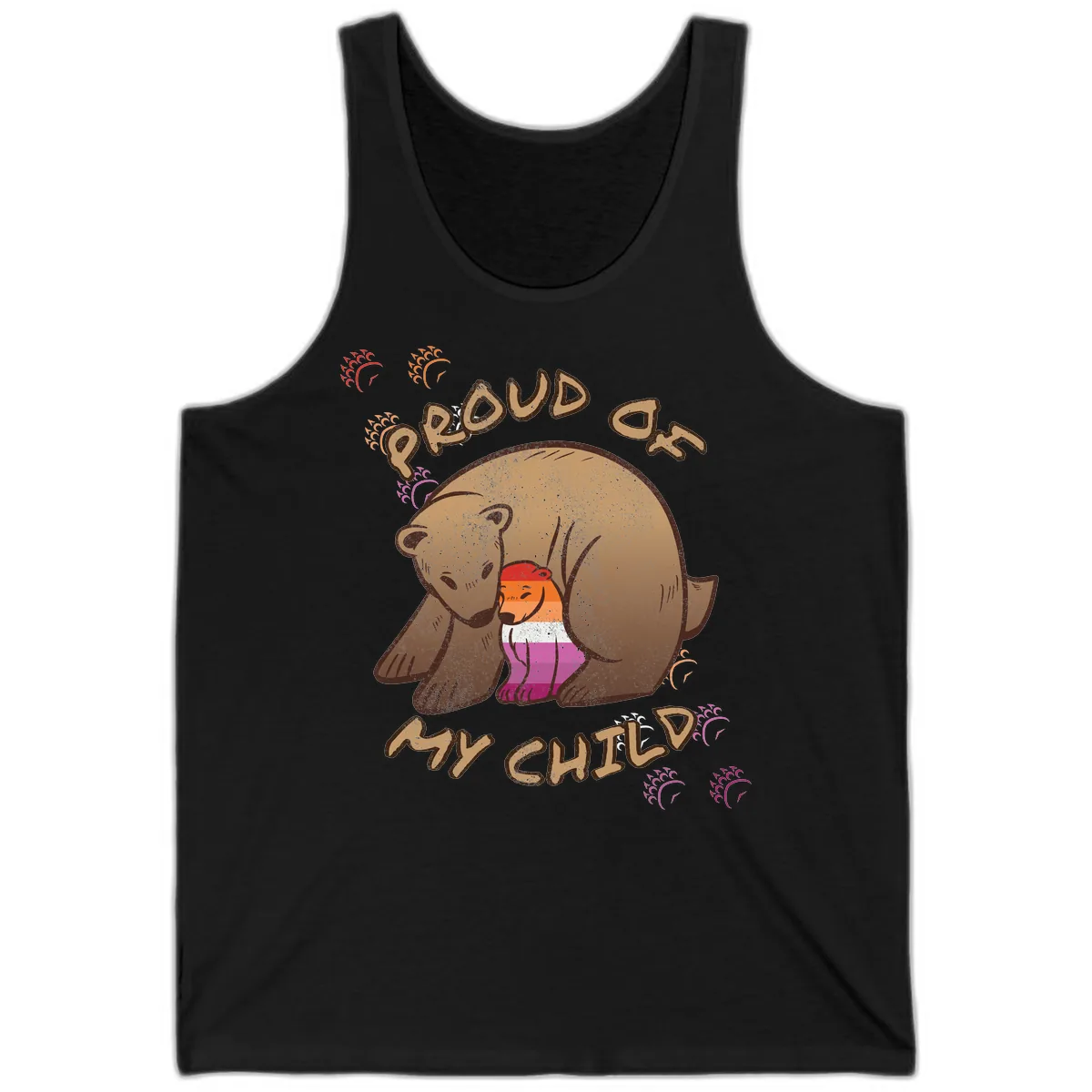 Proud As My Sushi Bear Tank in Black