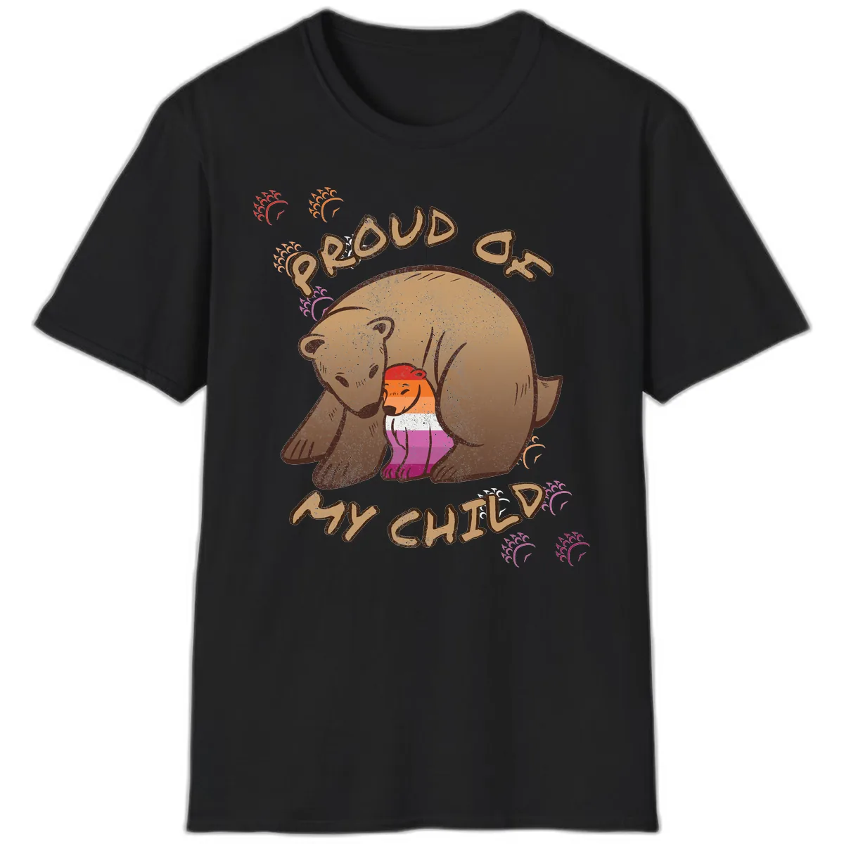 Proud As My Sushi Bear T-Shirt in Black