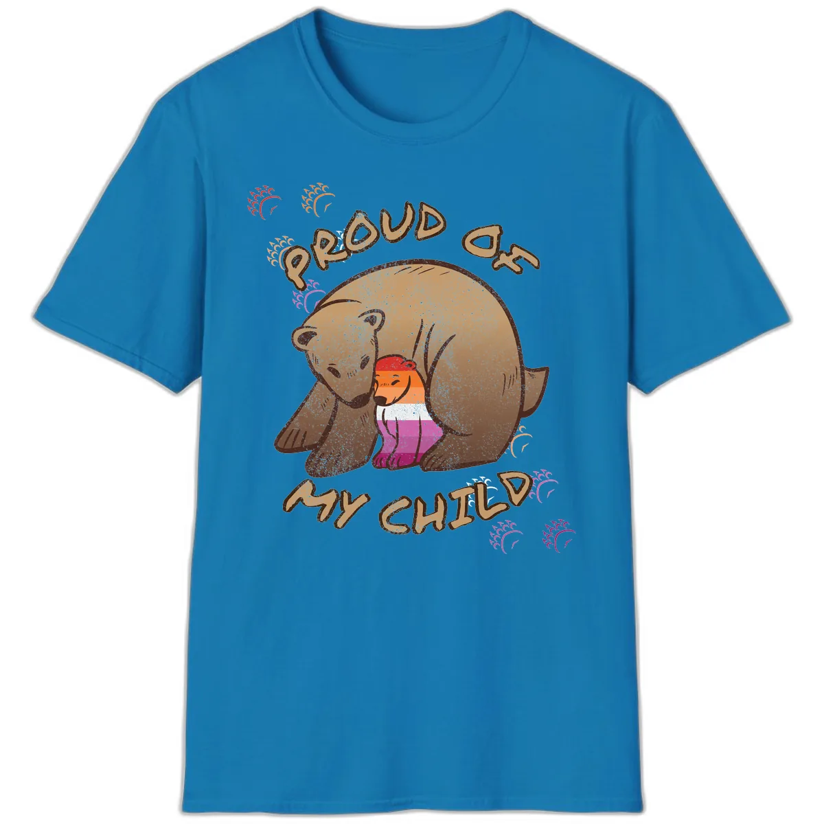 Proud As My Sushi Bear T-Shirt in Sapphire