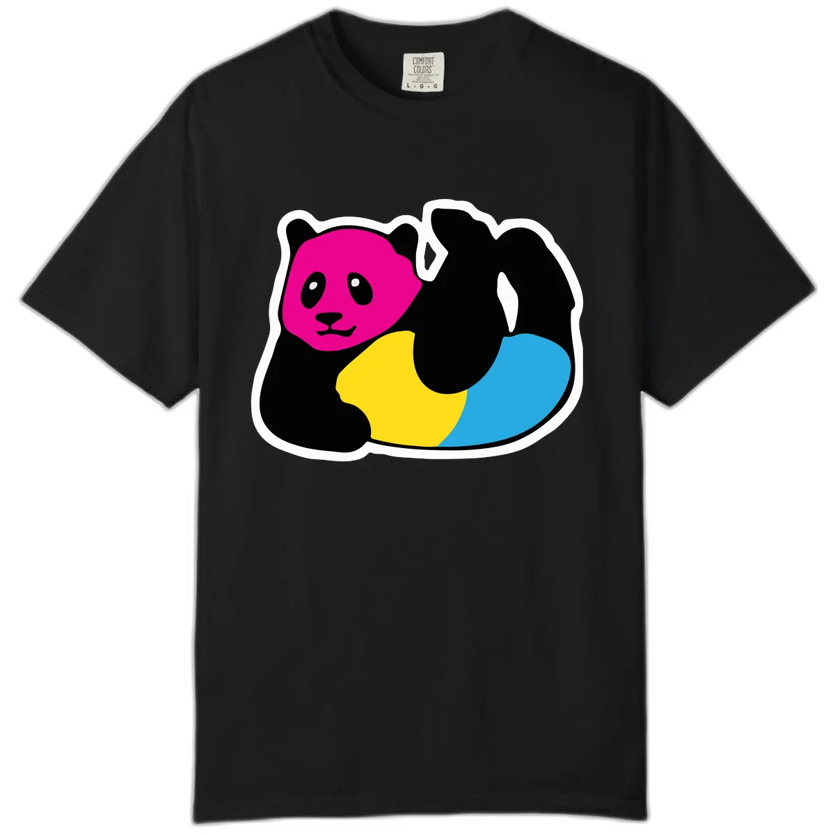 Pride Panda Rainbow Comfort Color in Black