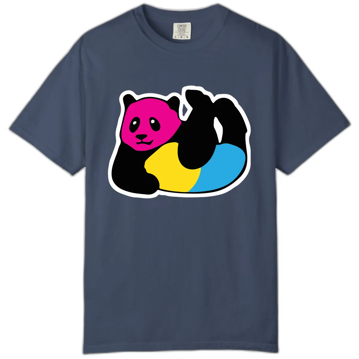 Pride Panda Rainbow Comfort Color in Midnight