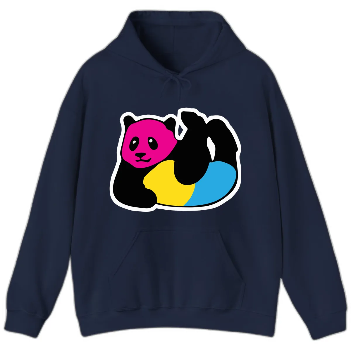 Pride Panda Rainbow Hoodie in Navy