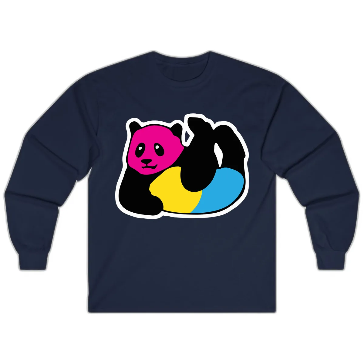 Pride Panda Rainbow Long Sleeve in Navy