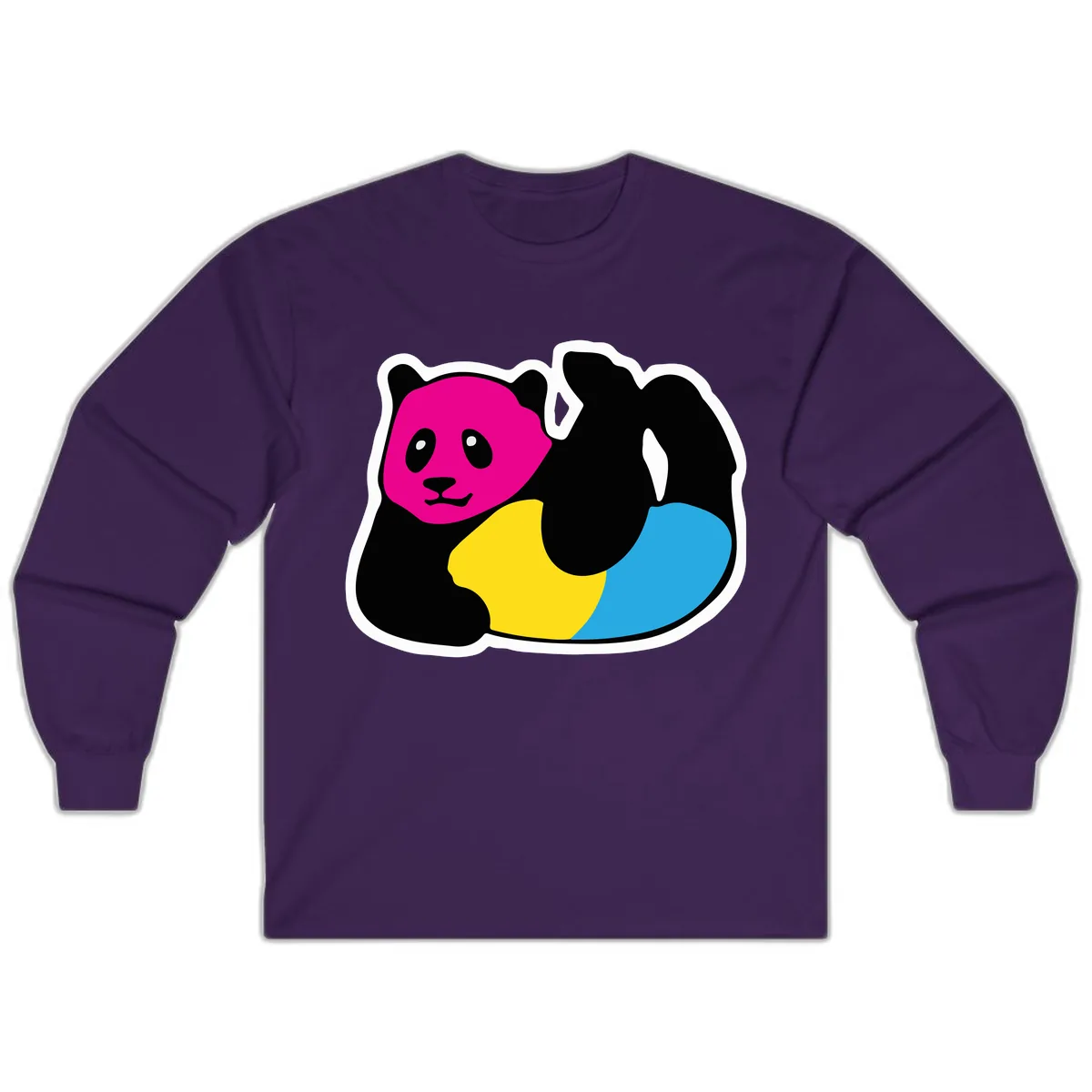 Pride Panda Rainbow Long Sleeve in Purple