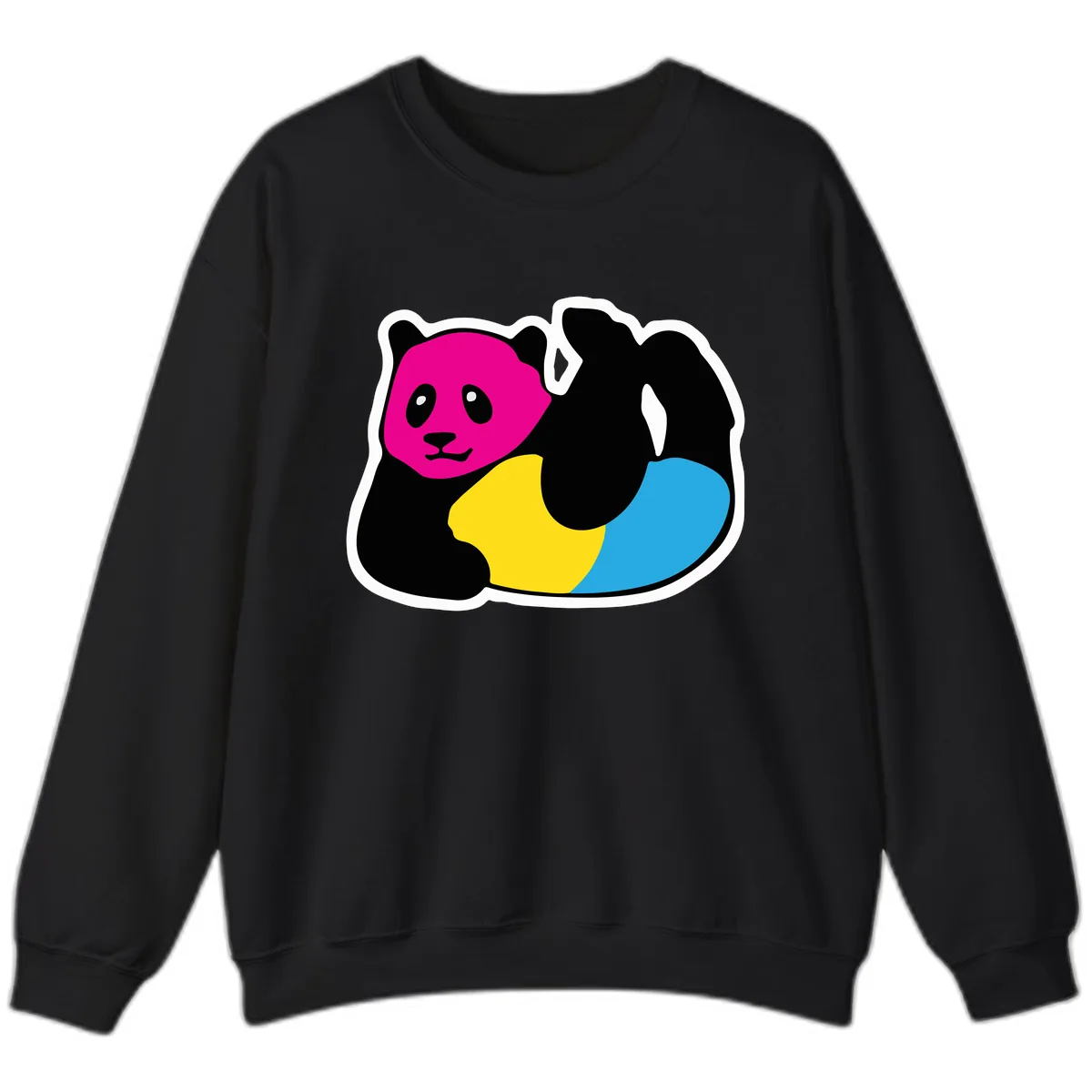 Pride Panda Rainbow Sweatshirt in Black