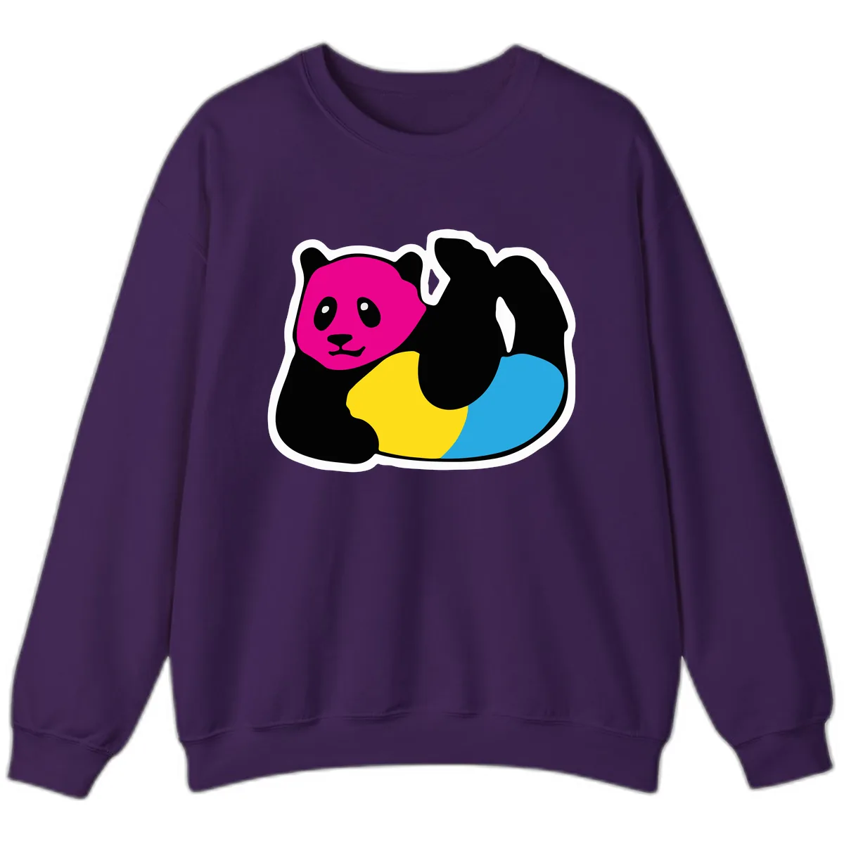 Pride Panda Rainbow Sweatshirt in Purple