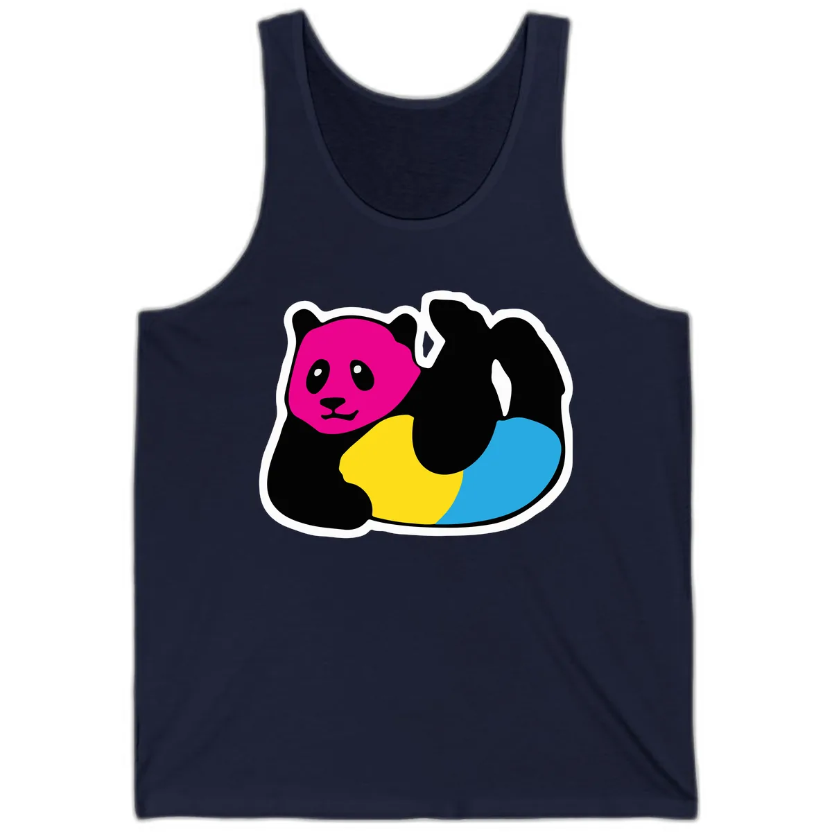 Pride Panda Rainbow Tank in Navy