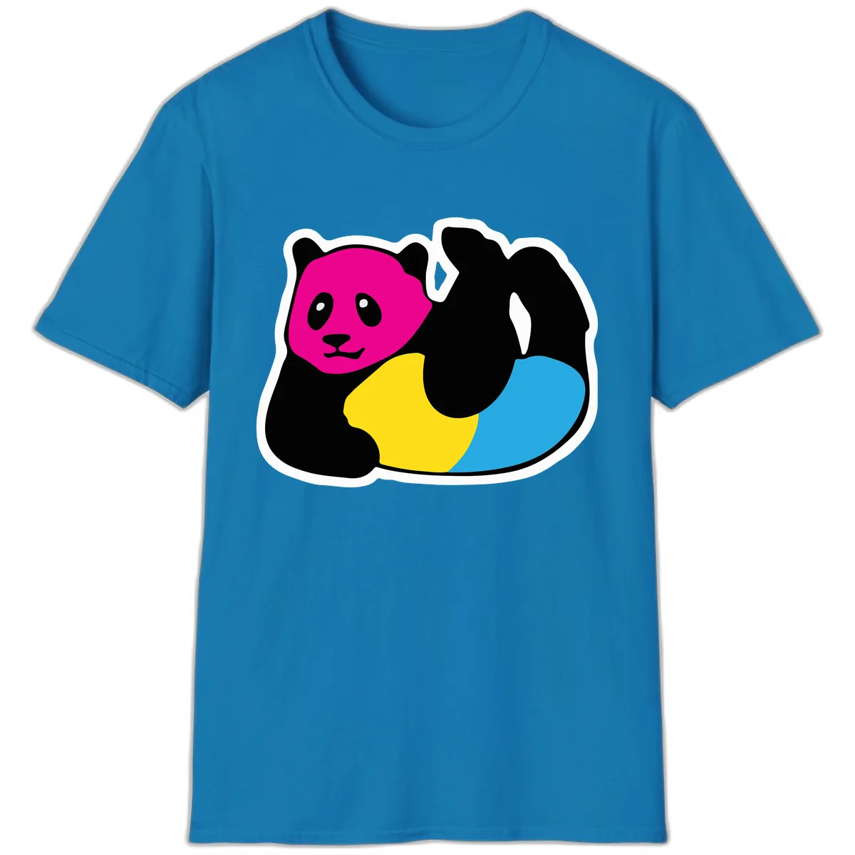 Pride Panda Rainbow T-Shirt in Sapphire
