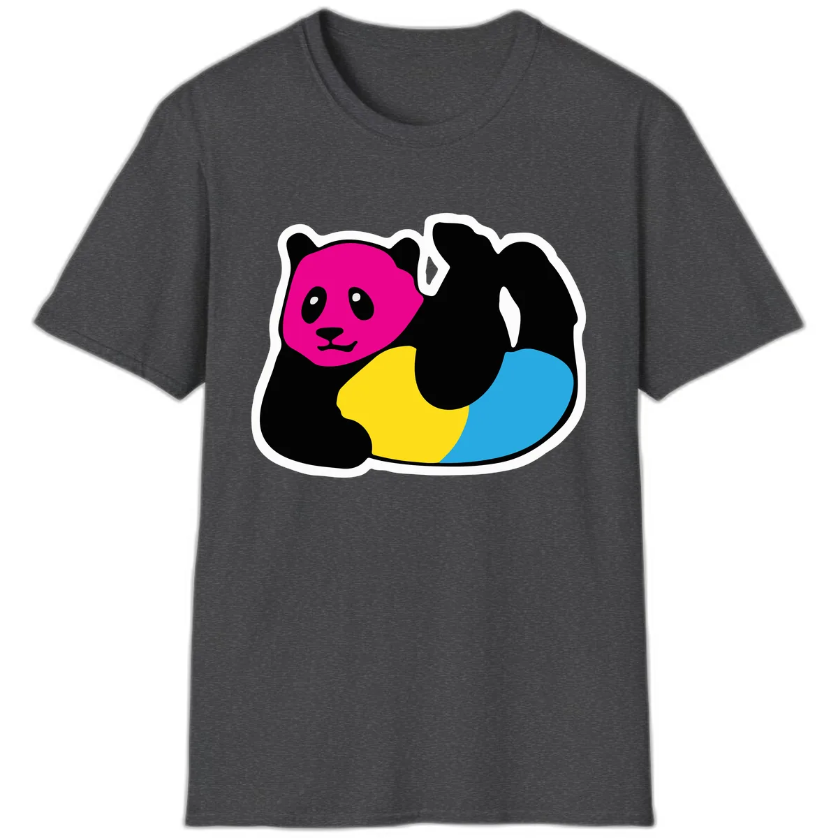 Pride Panda Rainbow T-Shirt in Dark Heather