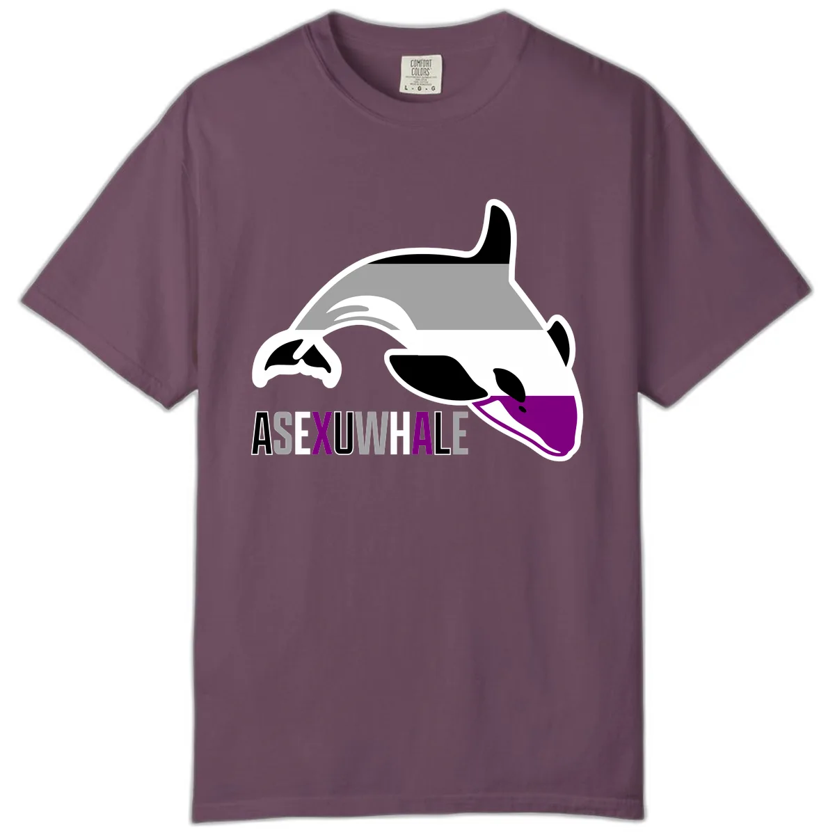 Asexual Whale Pride Comfort Color in Berry