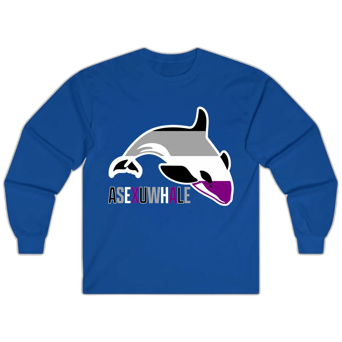 Asexual Whale Pride Long Sleeve in Royal