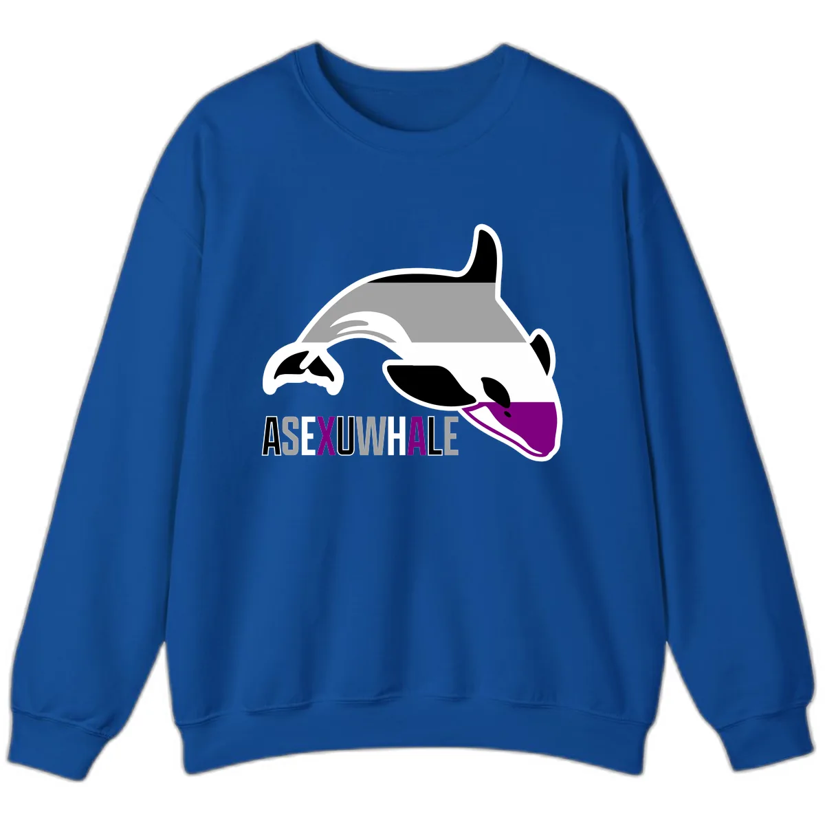 Asexual Whale Pride Sweatshirt in Royal