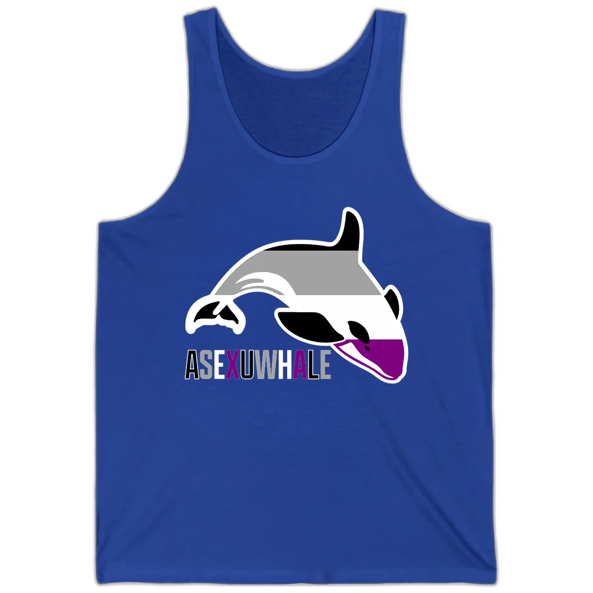 Asexual Whale Pride Tank in True Royal