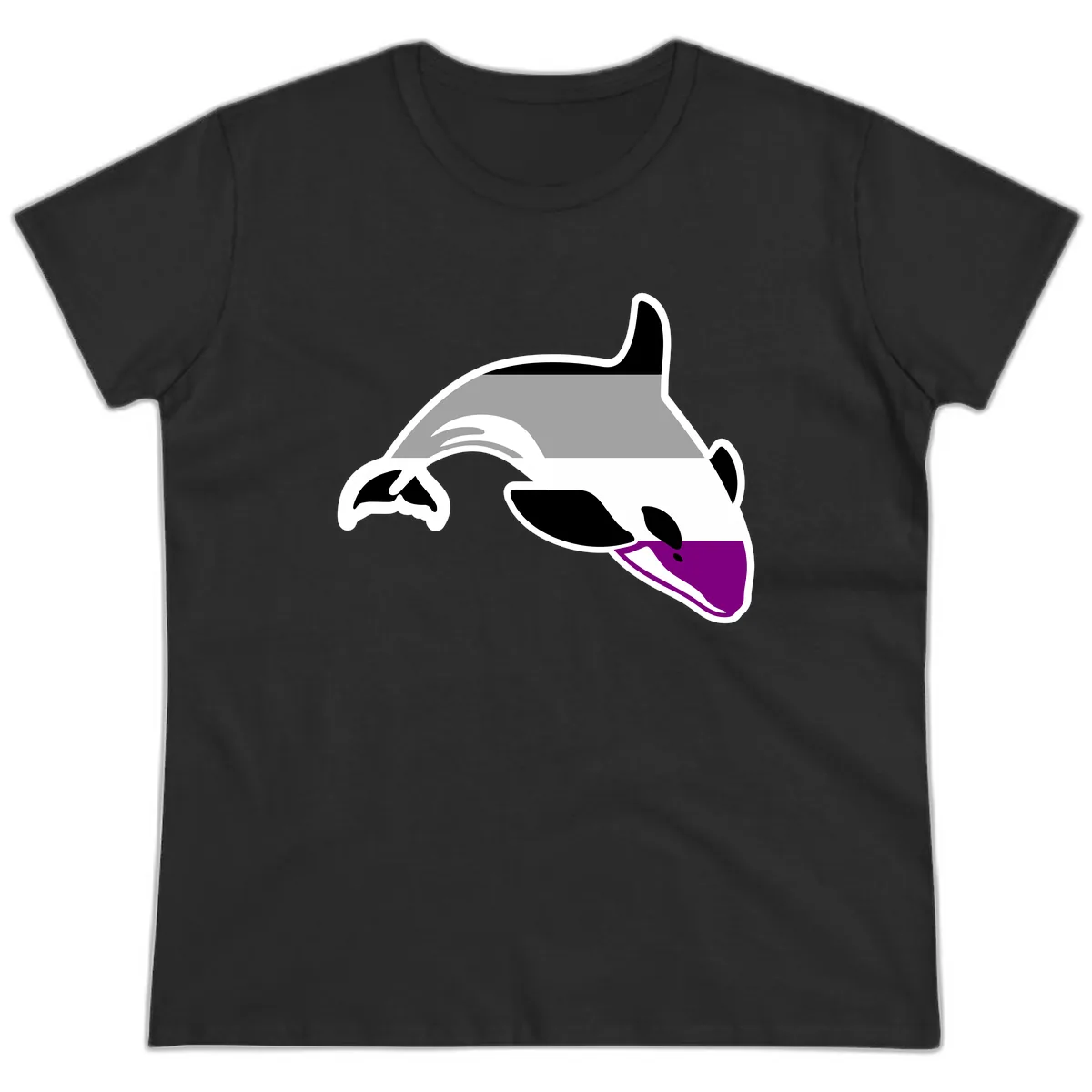 Orca Pride Ladies Tee in Black
