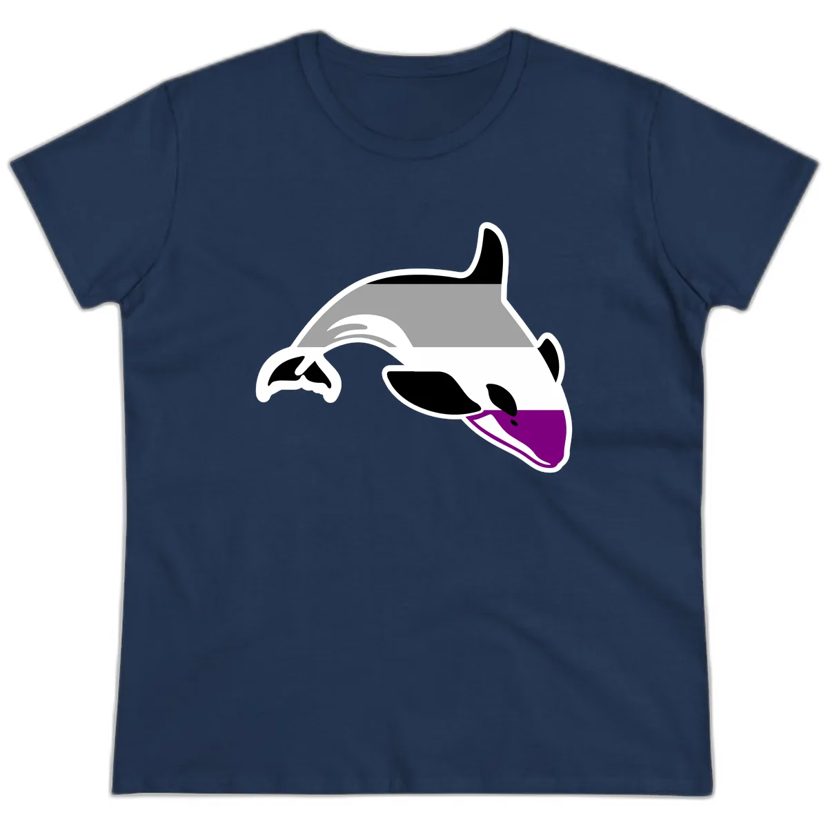 Orca Pride Ladies Tee in Navy