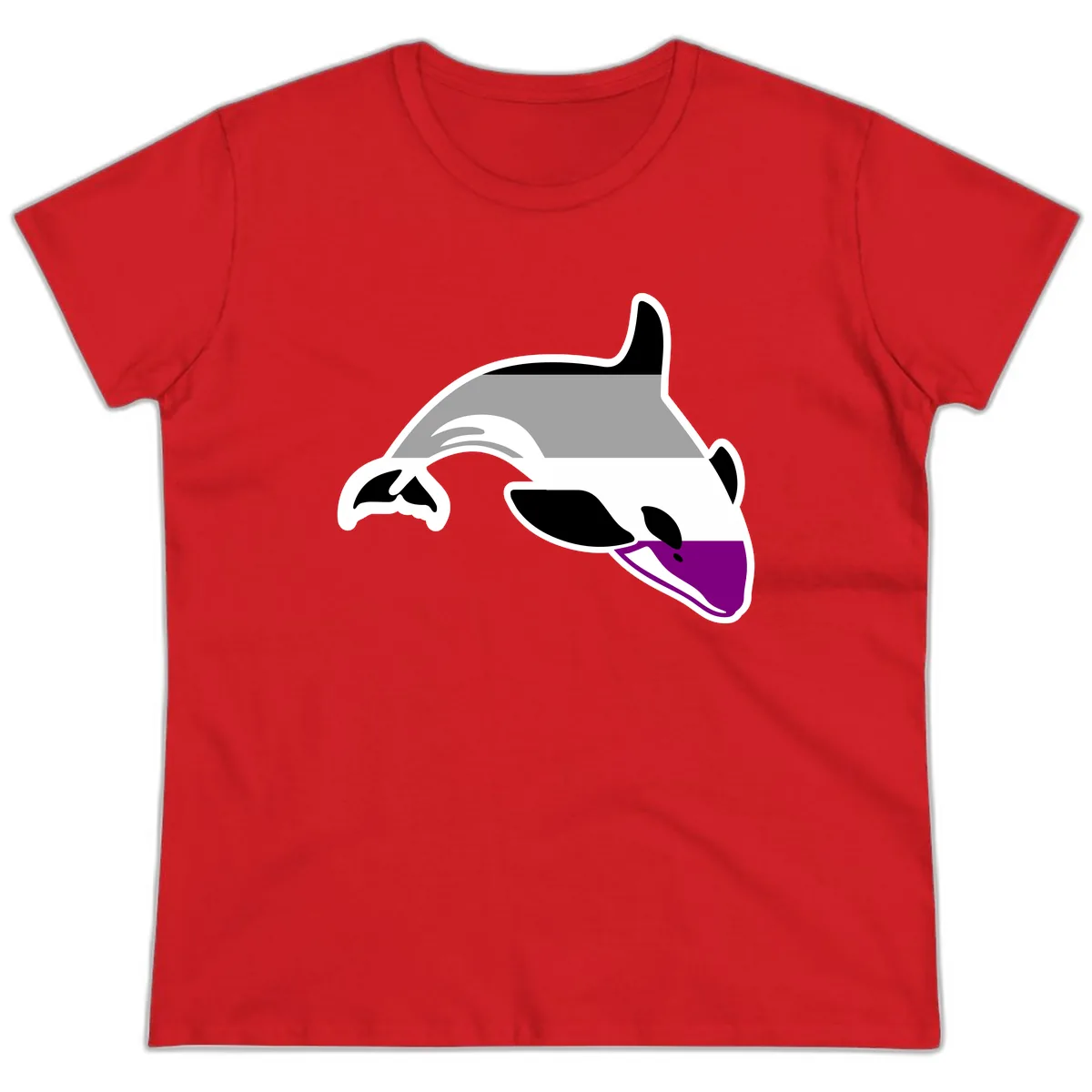 Orca Pride Ladies Tee in Red