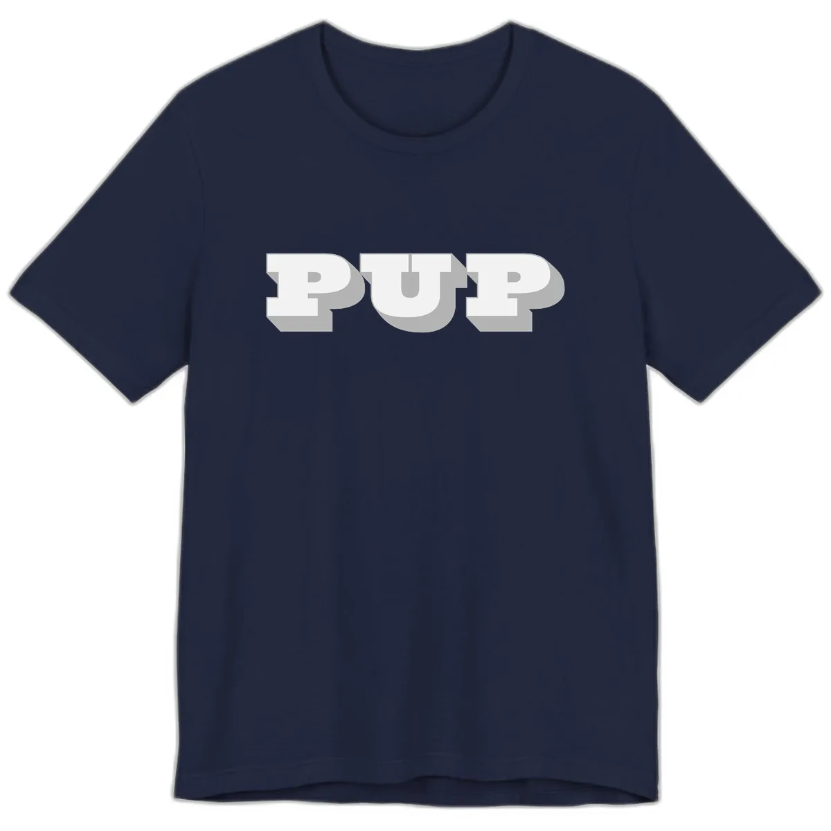 Bold Puff Typography Design Premium T-Shirt in Navy