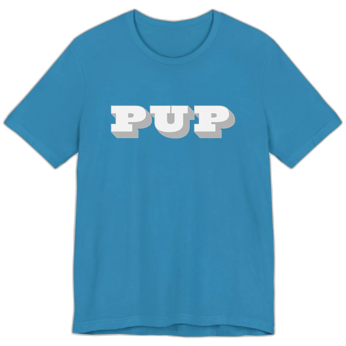 Bold Puff Typography Design Premium T-Shirt in Aqua
