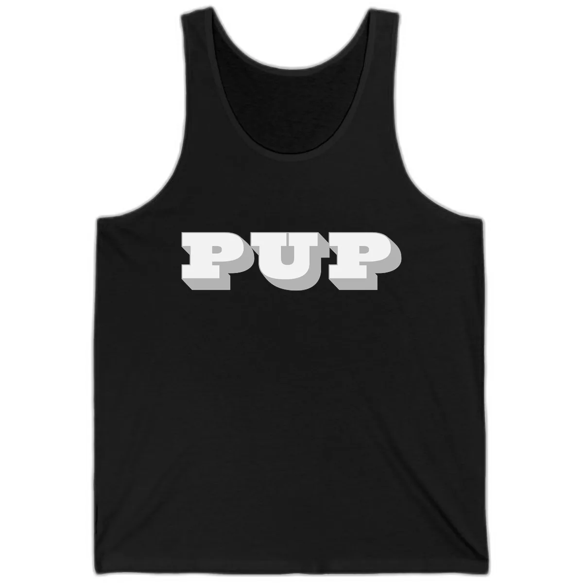 Bold Puff Typography Design Tank in Black