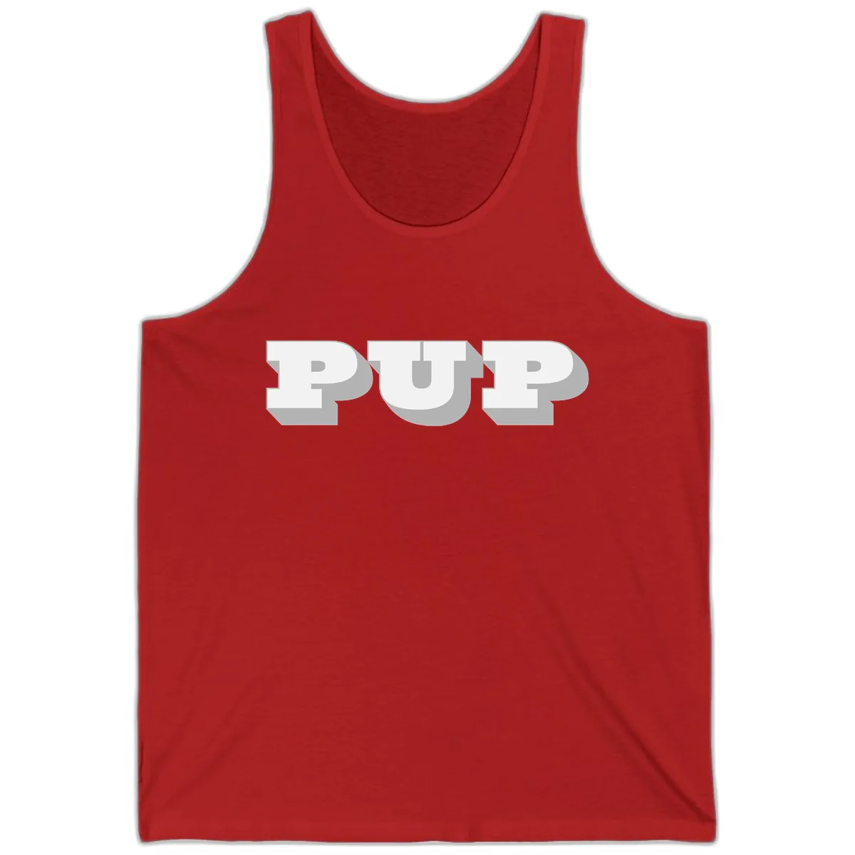 Bold Puff Typography Design Tank in Red