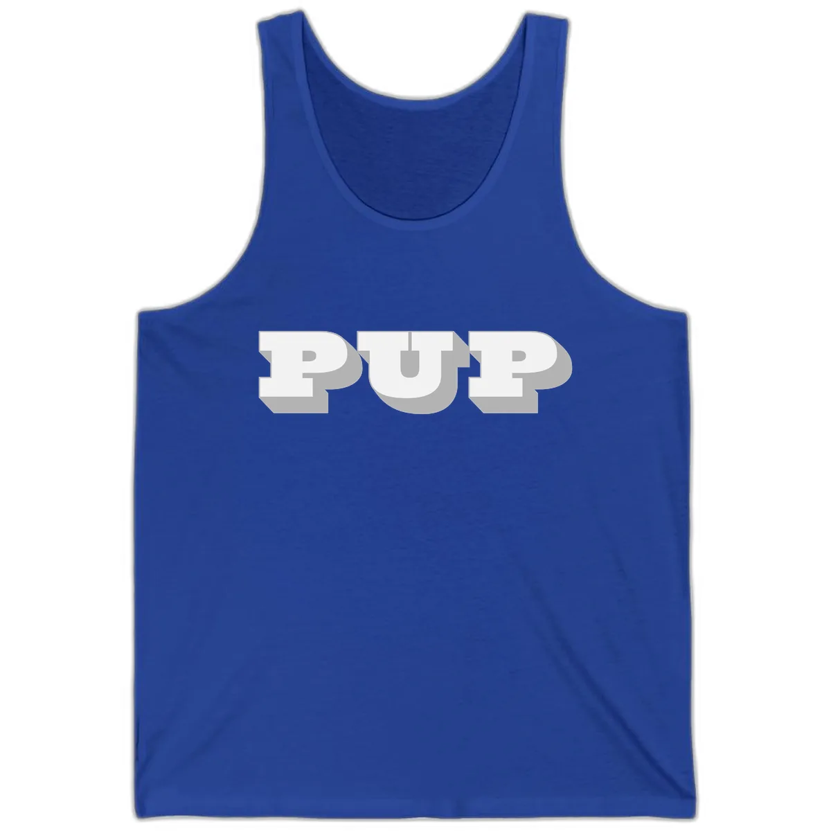 Bold Puff Typography Design Tank in True Royal