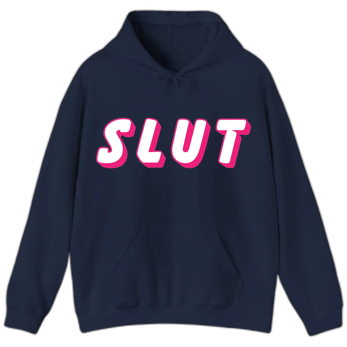 Slut Pride Statement Hoodie in Navy