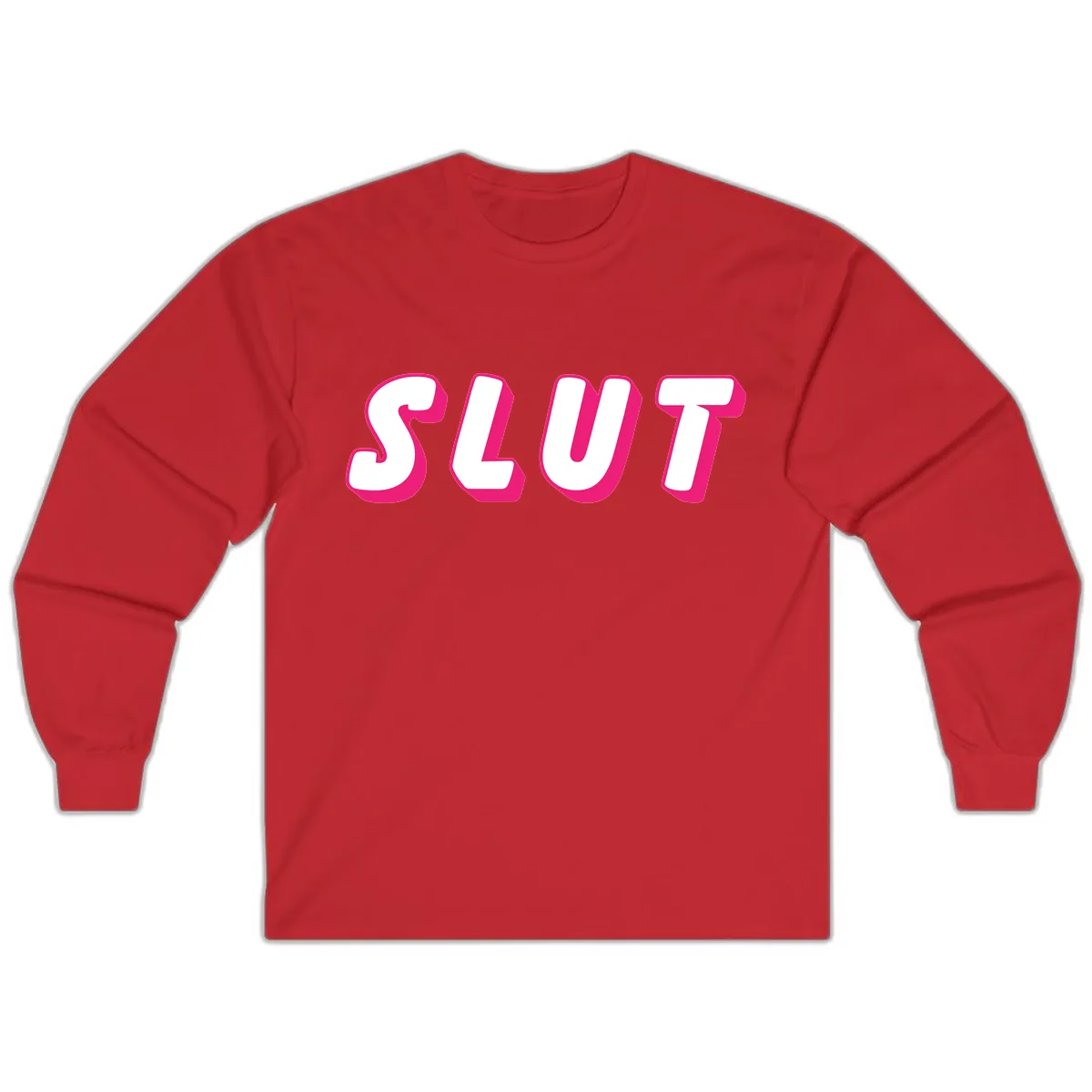 Slut Pride Statement Long Sleeve in Red