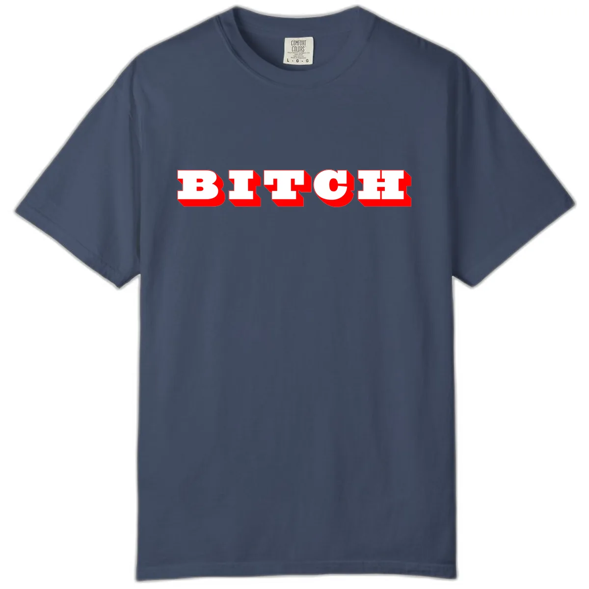 BEECH Bold Red Typography Comfort Color in Midnight