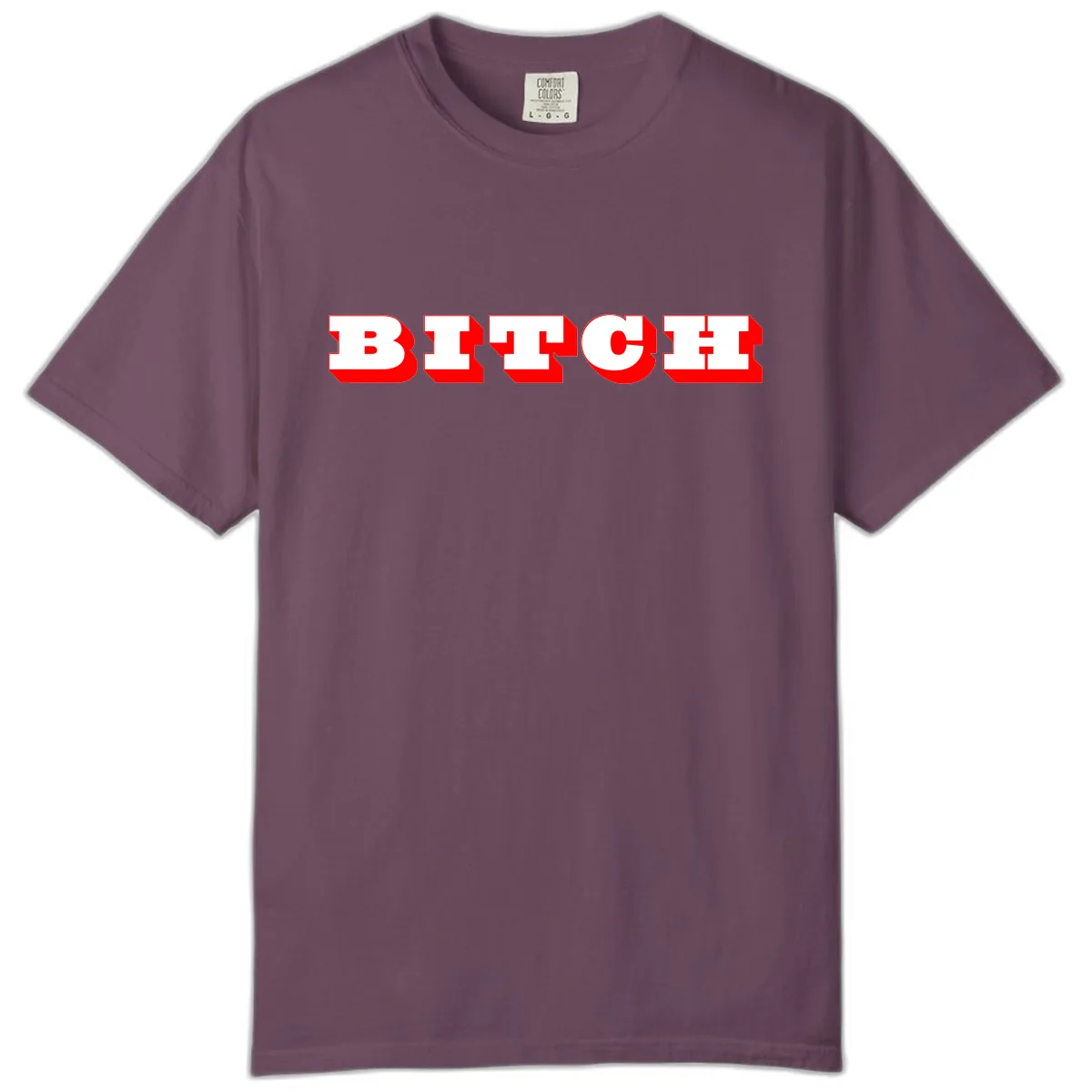 BEECH Bold Red Typography Comfort Color in Berry