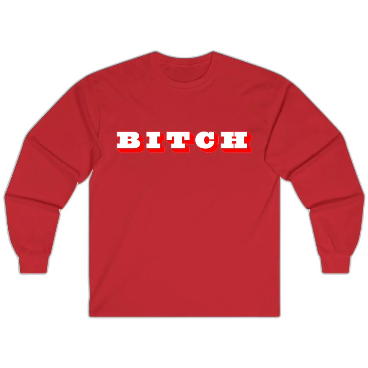 BEECH Bold Red Typography Long Sleeve in Red