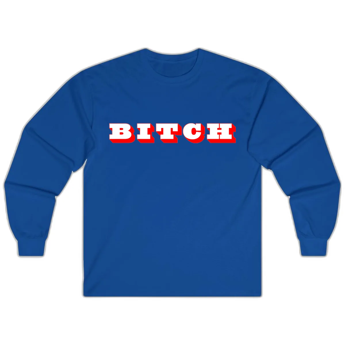 BEECH Bold Red Typography Long Sleeve in Royal