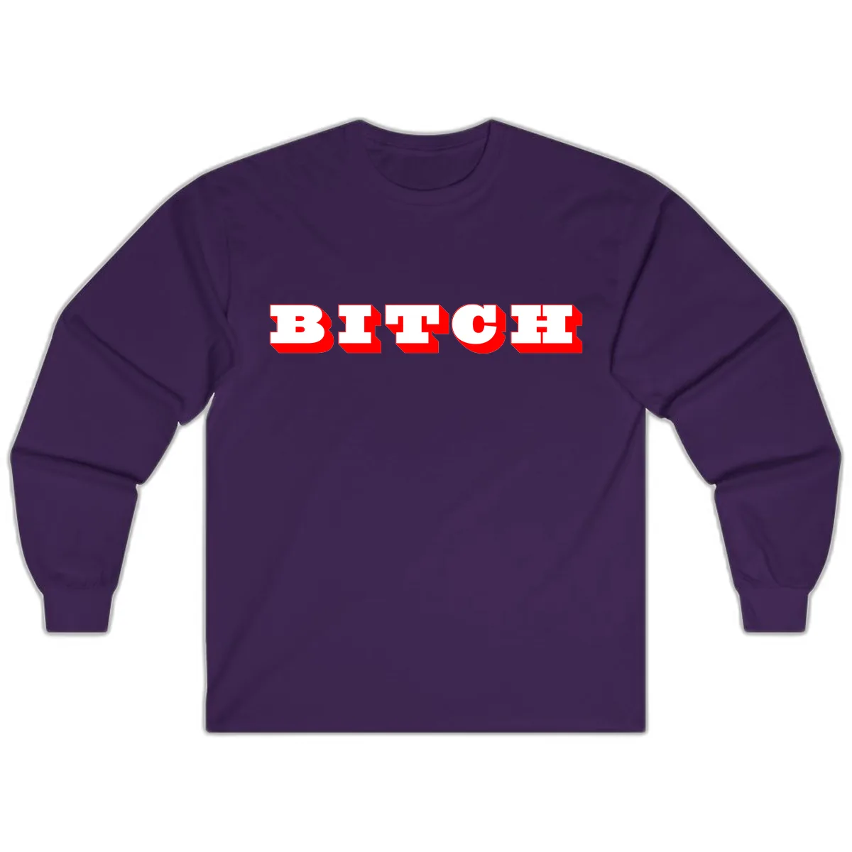 BEECH Bold Red Typography Long Sleeve in Purple