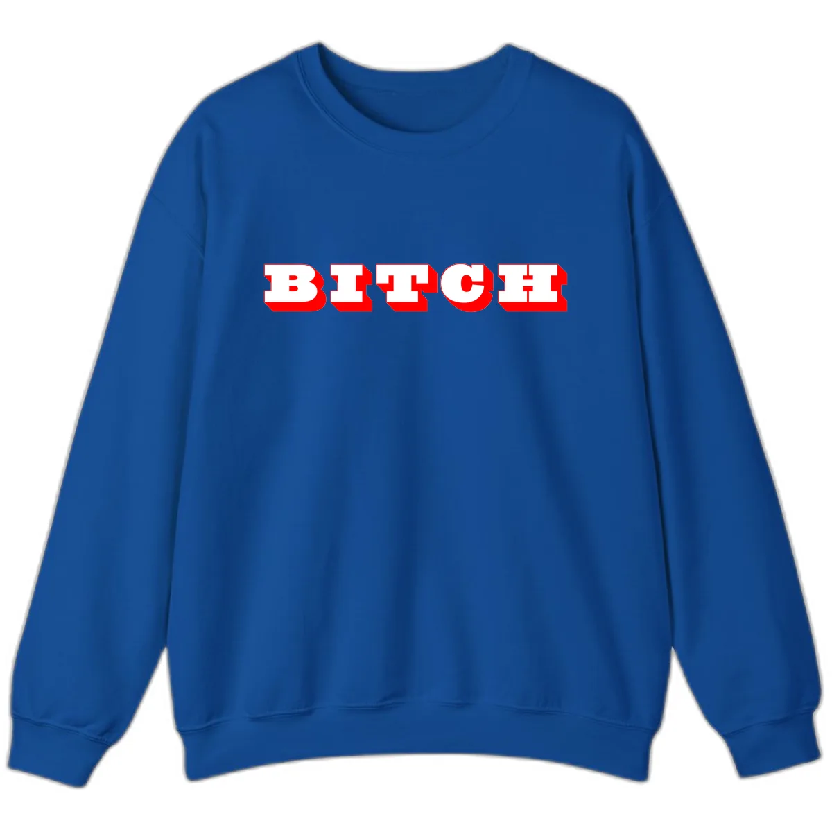 BEECH Bold Red Typography Sweatshirt in Royal