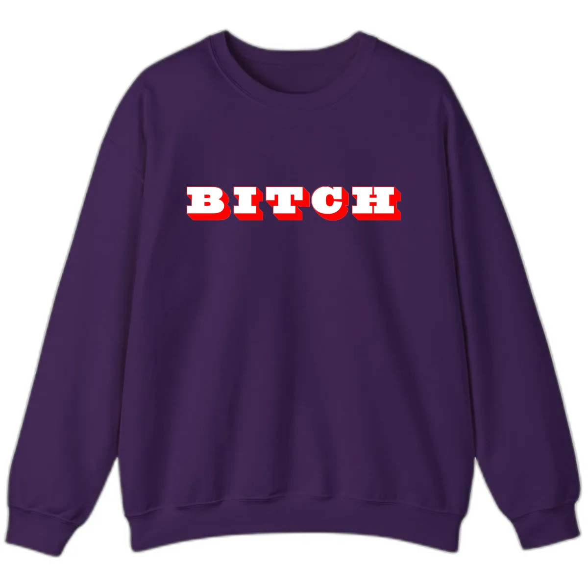 BEECH Bold Red Typography Sweatshirt in Purple