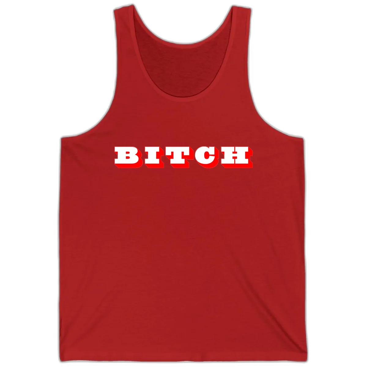 BEECH Bold Red Typography Tank in Red