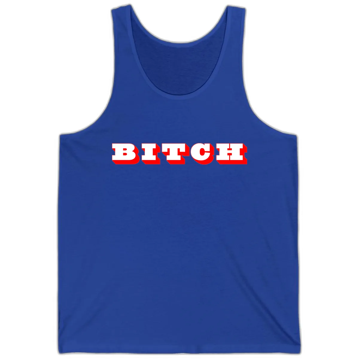 BEECH Bold Red Typography Tank in True Royal