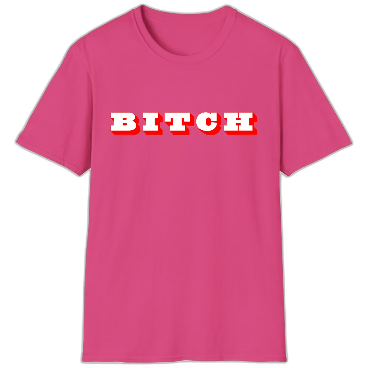 BEECH Bold Red Typography T-Shirt in Heliconia