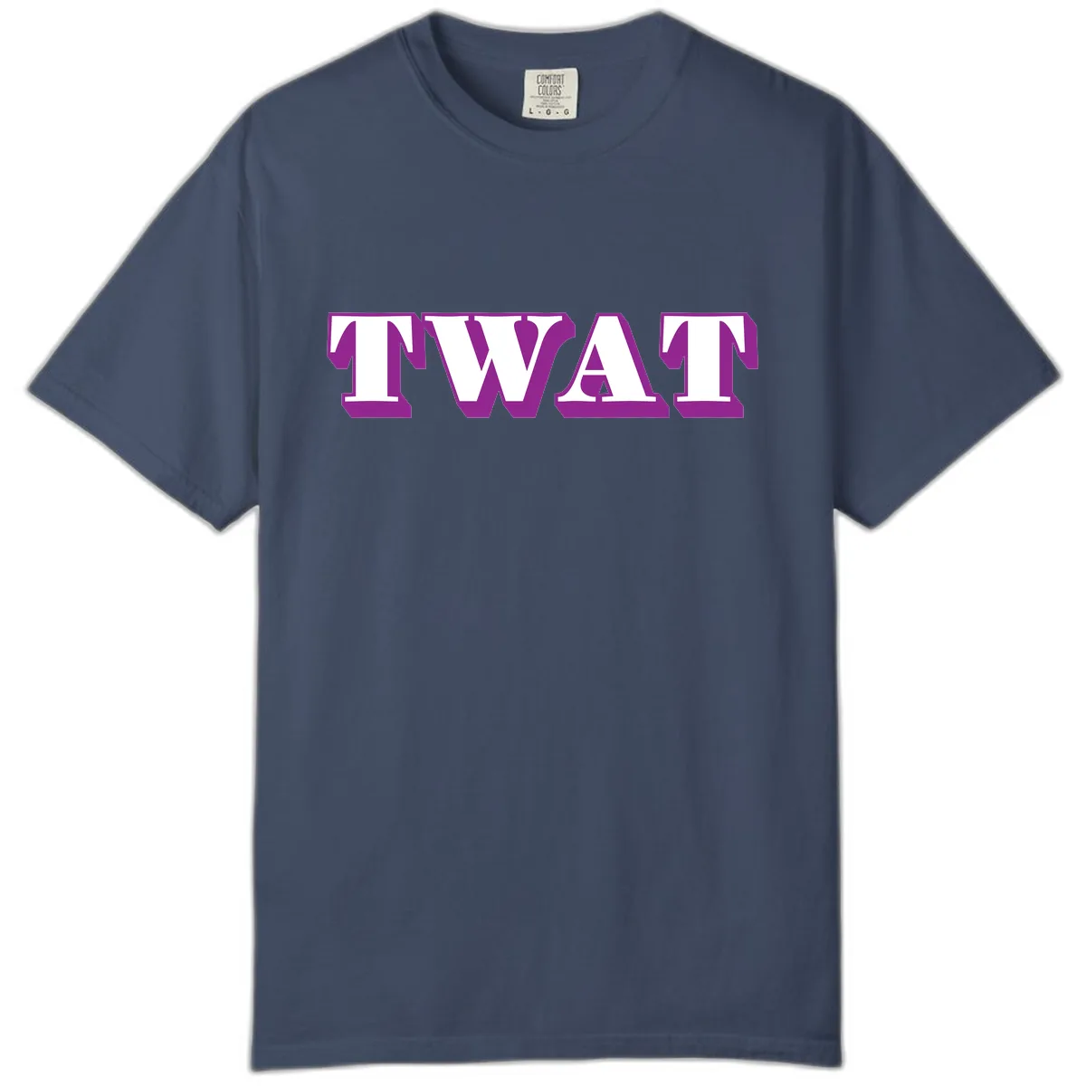TWAT Bold Purple Typography Comfort Color in Midnight