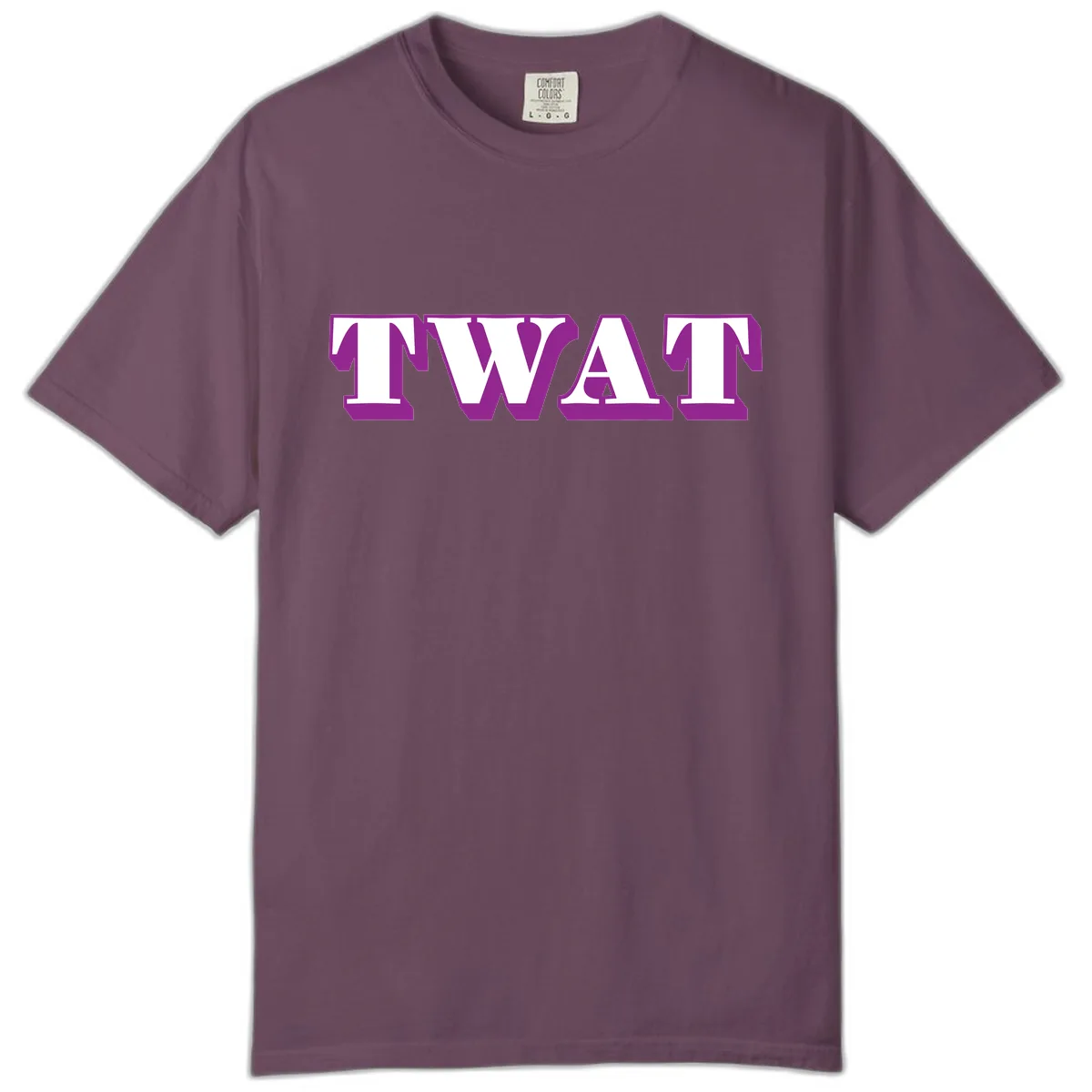 TWAT Bold Purple Typography Comfort Color in Berry