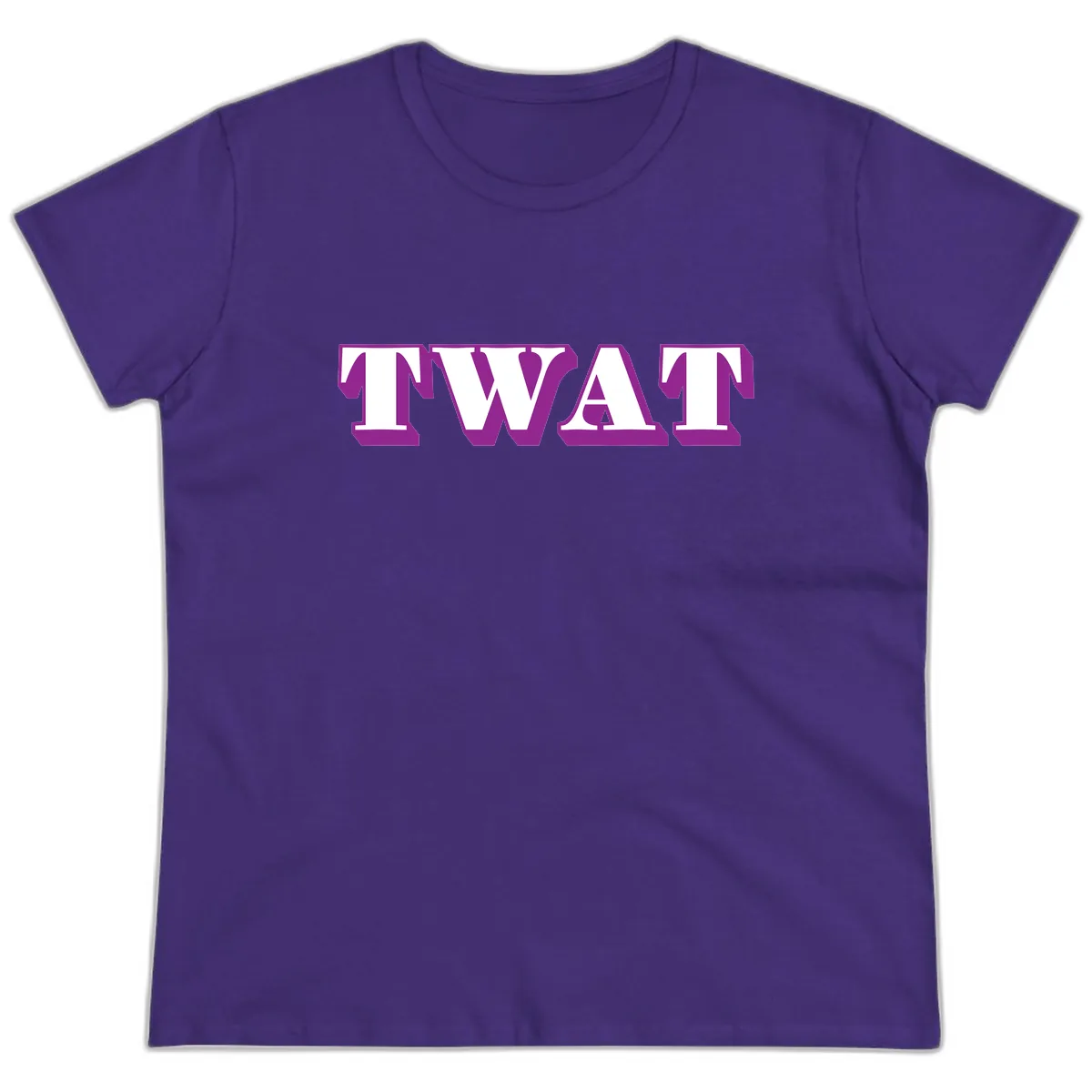 TWAT Bold Purple Typography Ladies Tee in Purple