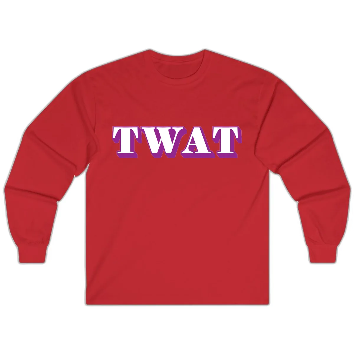 TWAT Bold Purple Typography Long Sleeve in Red