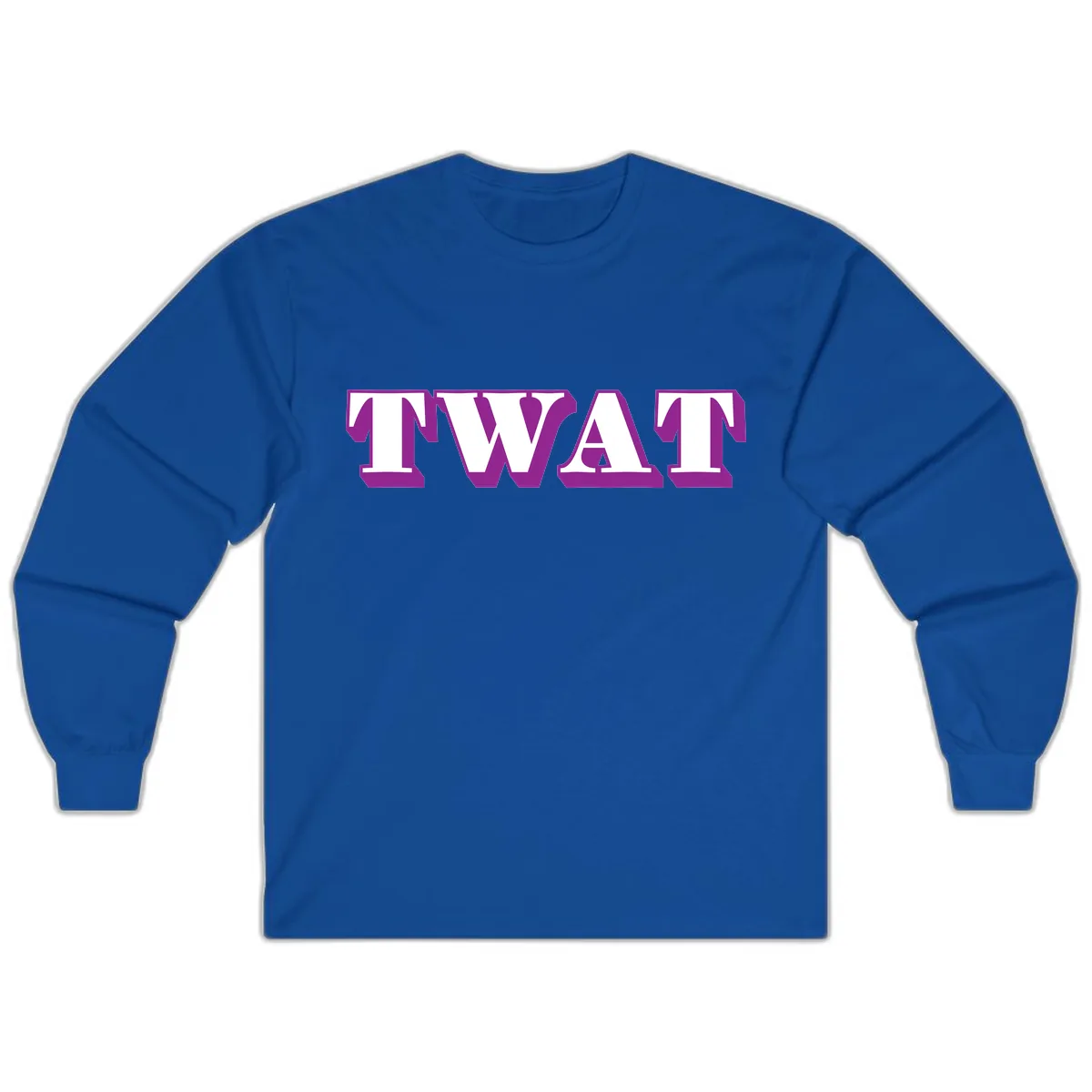 TWAT Bold Purple Typography Long Sleeve in Royal