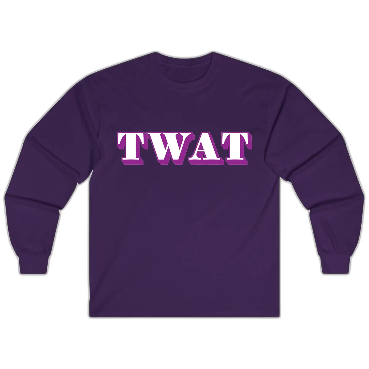TWAT Bold Purple Typography Long Sleeve in Purple