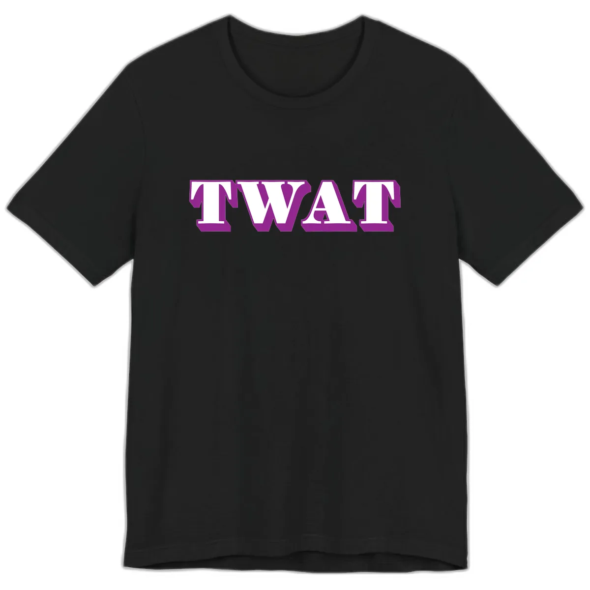 TWAT Bold Purple Typography Premium T-Shirt in Black
