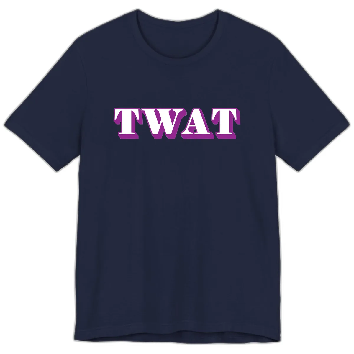 TWAT Bold Purple Typography Premium T-Shirt in Navy