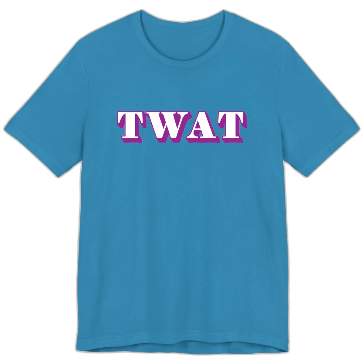 TWAT Bold Purple Typography Premium T-Shirt in Aqua