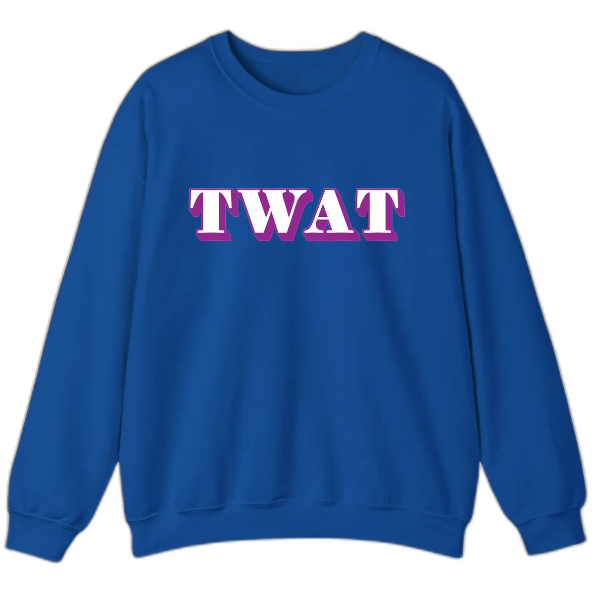 TWAT Bold Purple Typography Sweatshirt in Royal