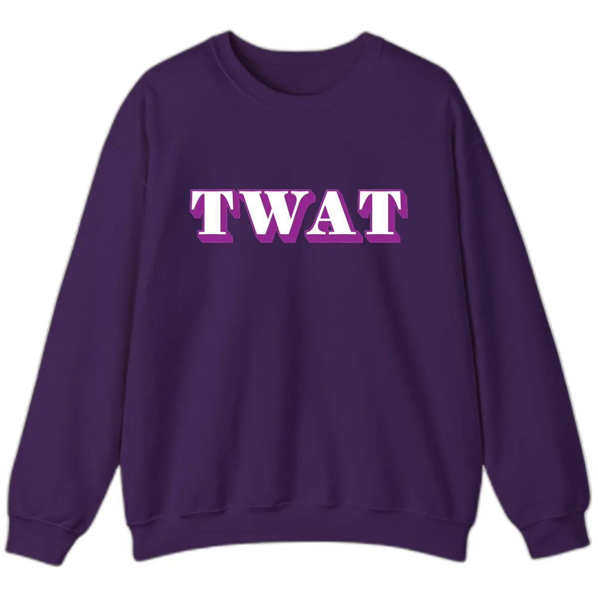 TWAT Bold Purple Typography Sweatshirt in Purple