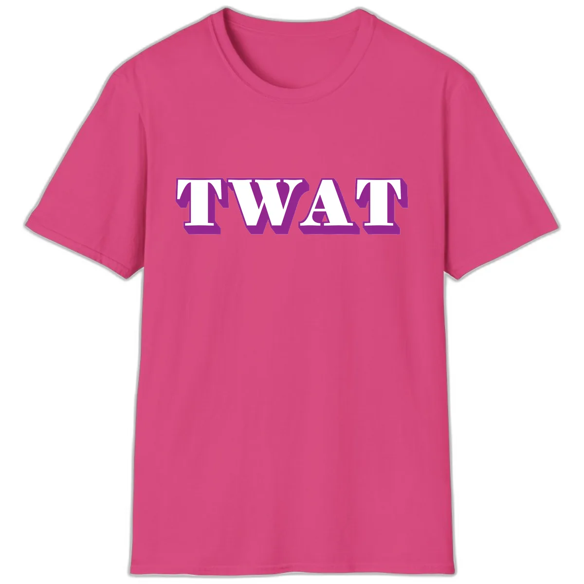 TWAT Bold Purple Typography T-Shirt in Heliconia