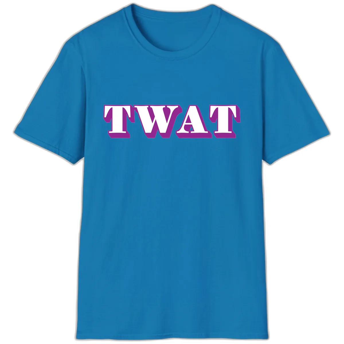 TWAT Bold Purple Typography T-Shirt in Sapphire